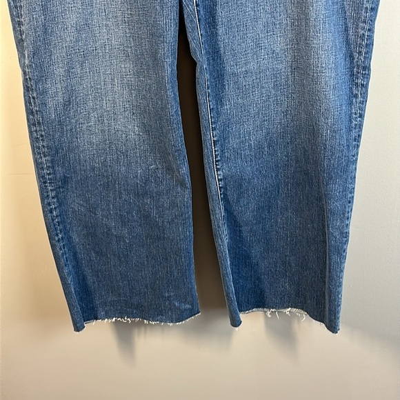 NWT Madewell Slim Wide Leg Crop Raw Hem High Rise Jeans Size 35 - Picture 5 of 15